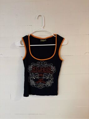 Sturgis Black Hills Rally 2004 Rhinestone Biker Tank Top Medium